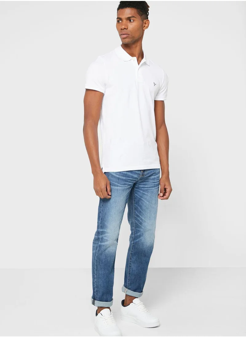 امريكان ايجل Mid Wash Straight Jeans