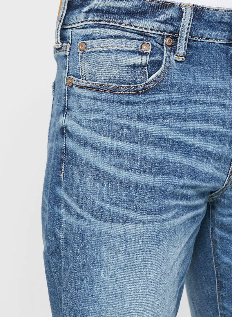 امريكان ايجل Mid Wash Straight Jeans
