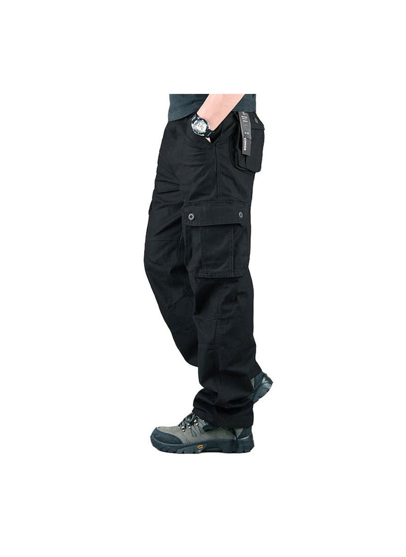 Loquat - Squality Men Cargo Pants Black(Six pockets) - Image 1