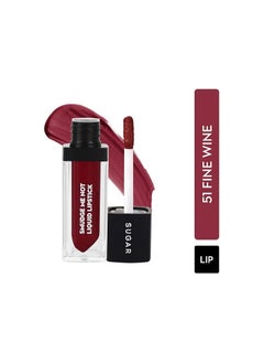 SUGAR SUGAR Cosmetics Smudge Me Not Liquid Lipstick (51 Fine Wine (Burgundy Red))  - Image 2