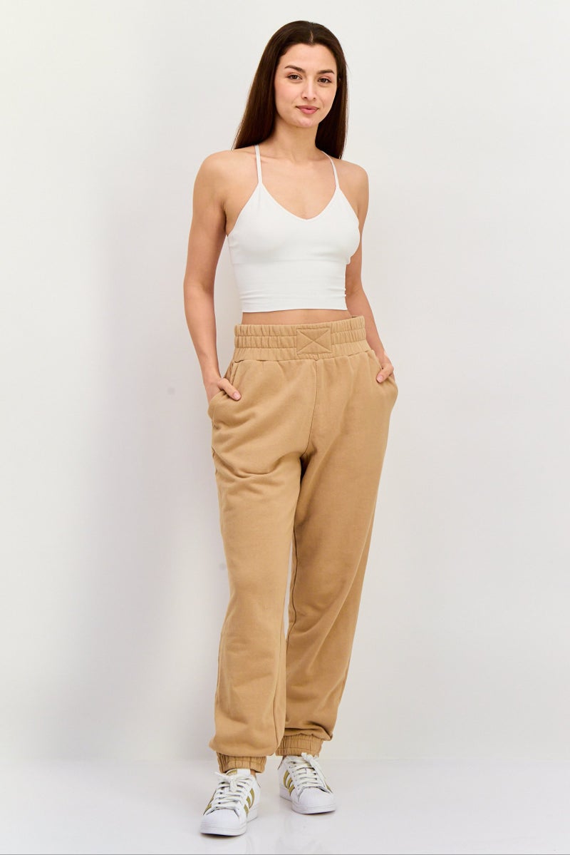 Hurley Women Sportswear Fit Training Sweatpants, Tan  - Image 2