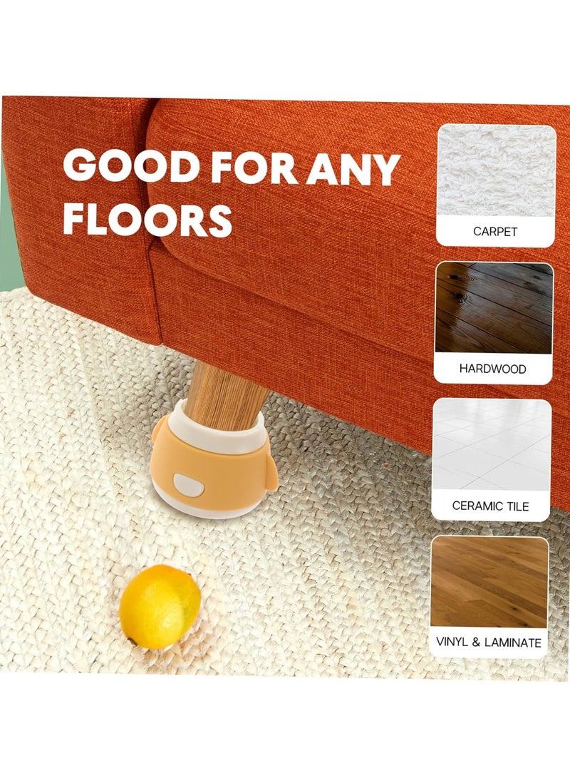 CMGTYYD 8Pcs Silicone Chair Leg Covers Stretchable for Round Square Legs Easy to Install No Adhesive Safe for Children Pets - Image 2