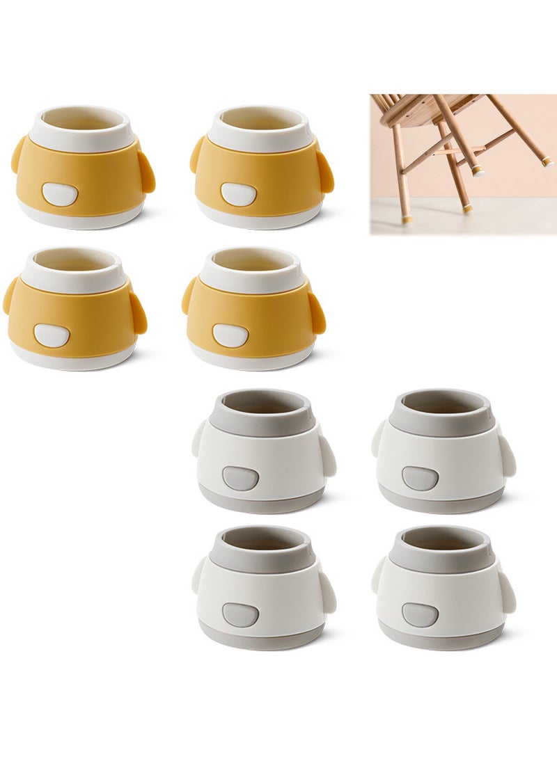 CMGTYYD 8Pcs Silicone Chair Leg Covers Stretchable for Round Square Legs Easy to Install No Adhesive Safe for Children Pets - Image 1