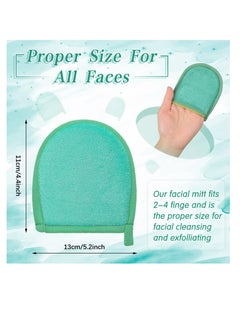 Excefore 4 Pcs Exfoliating Glove, Face Scrub and Body Scrub Mitt, Deep Exfoliating Mitt Body Scrub, Dead & Dry Skin Remover Exfoliator Face Scrub Tool  - Image 2