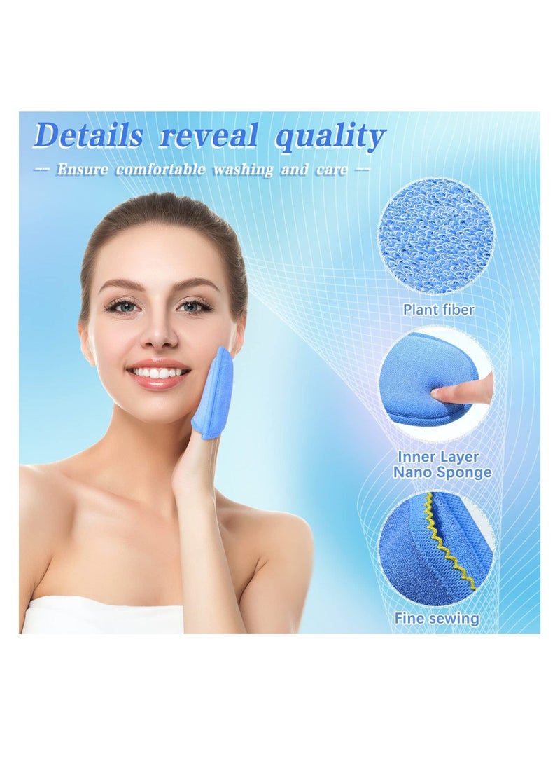 Excefore 4 Pcs Exfoliating Glove, Face Scrub and Body Scrub Mitt, Deep Exfoliating Mitt Body Scrub, Dead & Dry Skin Remover Exfoliator Face Scrub Tool  - Image 4