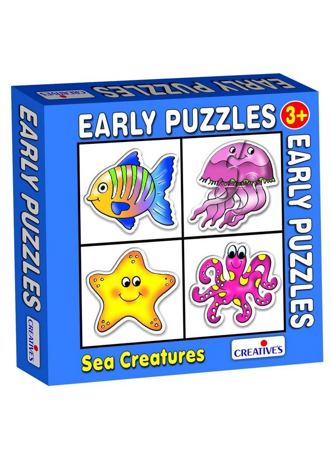 Creative Educational Aids P. Ltd./ Creative's Early Puzzles Step 1 -Sea Creatures Puzzle | Early Puzzle Step -1 Series | Educational Puzzles Game | Fun To Learn Game | Knowledge of Sea Creatures (Fish, Jellyfish ,Starfish & Octopus) For 3 & Up Kids - Image 1