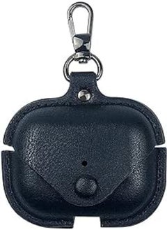 SEIGE SEIGE AirPods Pro 2 Case (2022), Leather Protective Case Skin Cover with Keychain and Lock for Apple Airpods Pro 2 Case Women Men (Blue) 