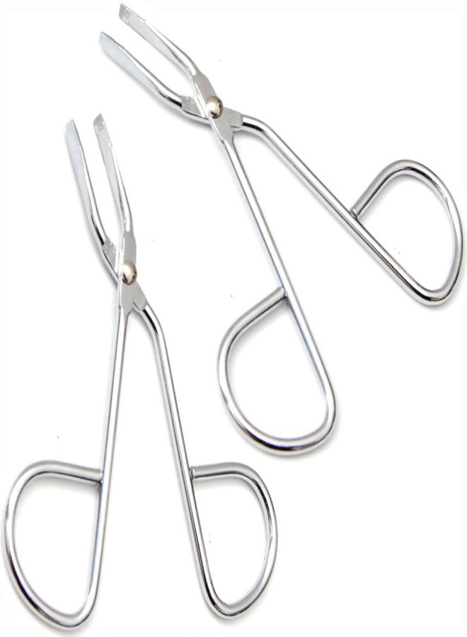 Luxxii (2 Pack) Scissors Tweezers - Stainless Steel Hair Plucker for Hair and Eyebrows Personal Care (Scissors Tweezers 2Pack) - Image 1