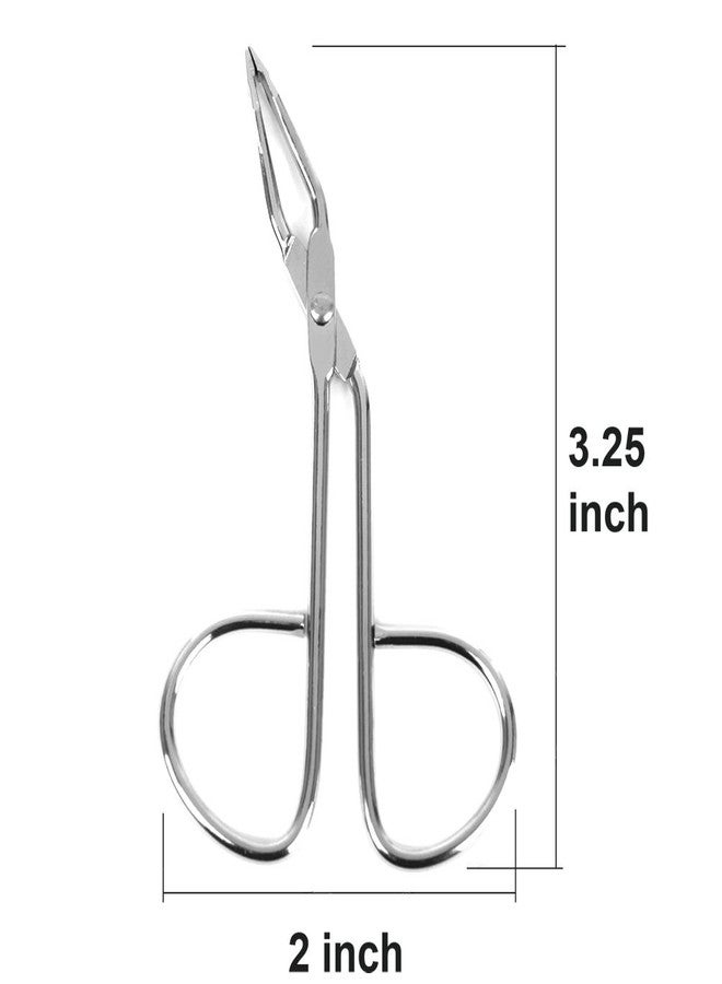 Luxxii (2 Pack) Scissors Tweezers - Stainless Steel Hair Plucker for Hair and Eyebrows Personal Care (Scissors Tweezers 2Pack) - Image 2