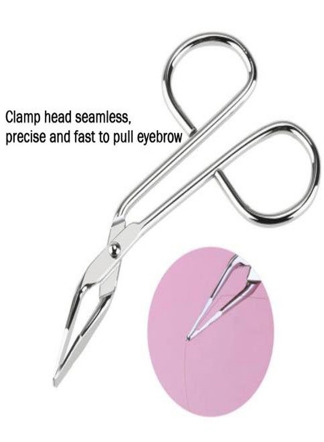 Luxxii (2 Pack) Scissors Tweezers - Stainless Steel Hair Plucker for Hair and Eyebrows Personal Care (Scissors Tweezers 2Pack) - Image 5