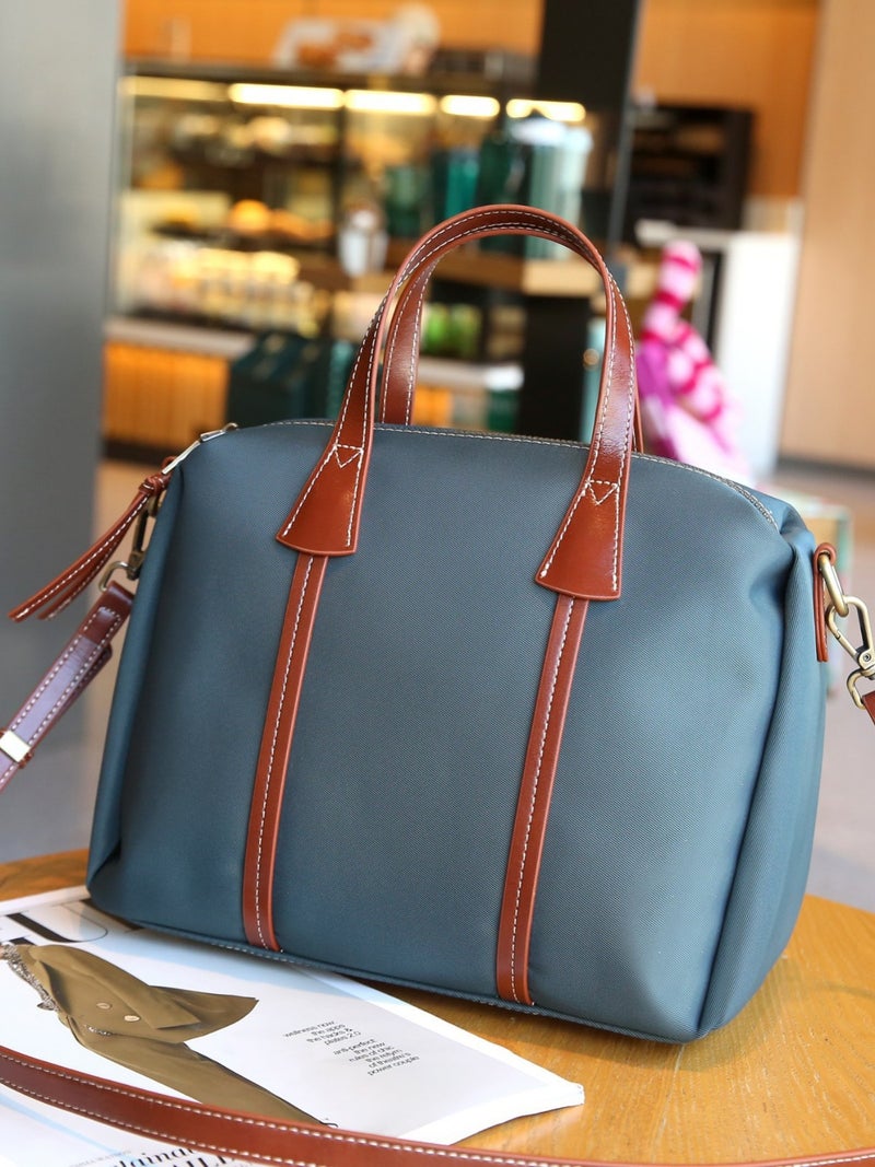 Women'S Shoulder Bag Large Capacity Women'S Contrast Color Shell Fashionable Simple Tote Bag Practical Commuter Bag - Image 3