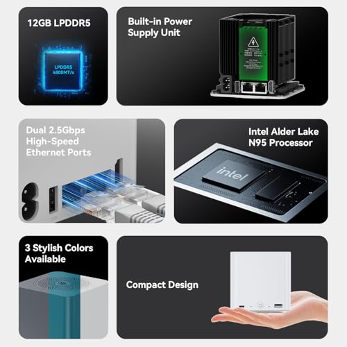 Beelink ME Mini PC Intel N95, 12GB LPDDR5+1TB SSD, 6*M.2 SSD Slots, ME Mini Computer Support Dual 2.5G LAN, Cloud Disk, Virtual Machine, Soft Router, NAS, HTPC - Image 2