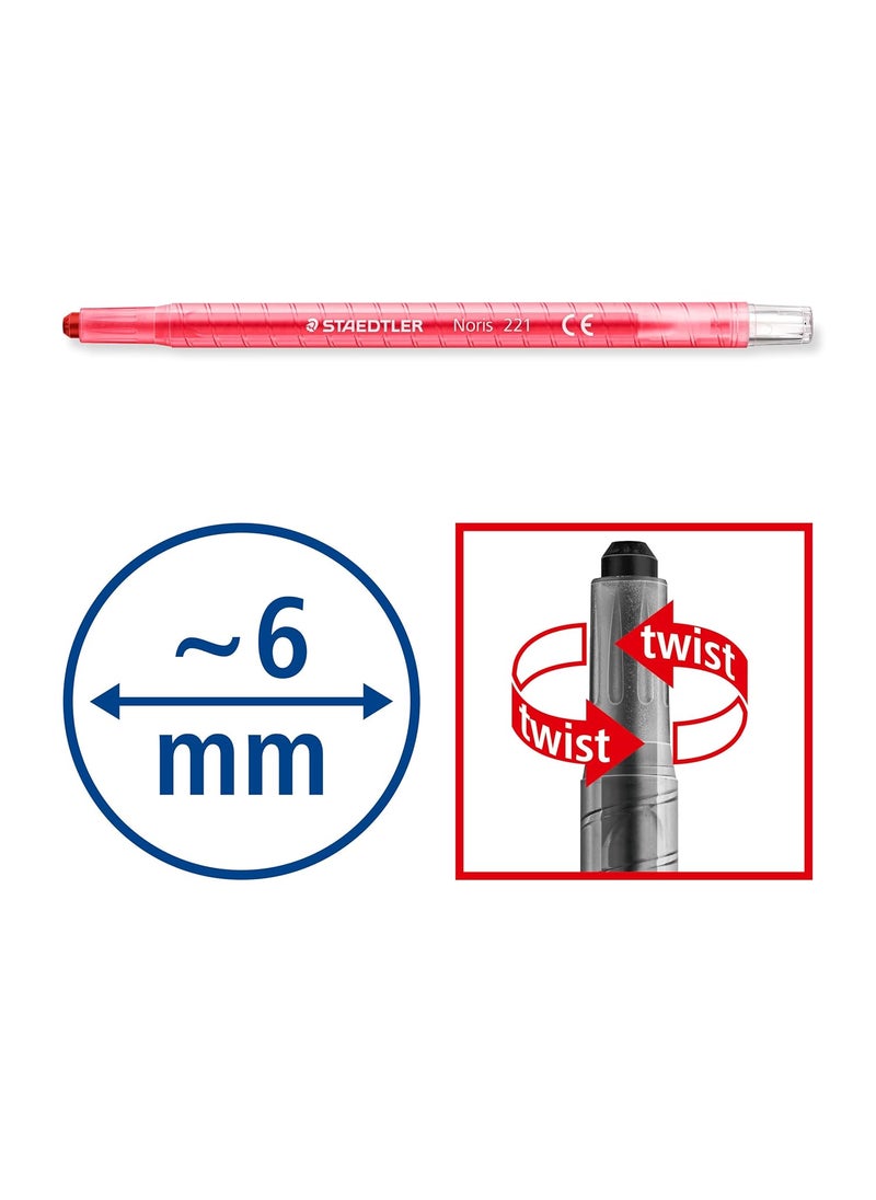 STAEDTLER Staedtler 221 Nwp12 Noris Club Twistable Wax Crayon SetPack of 12Multicolor  - Image 5