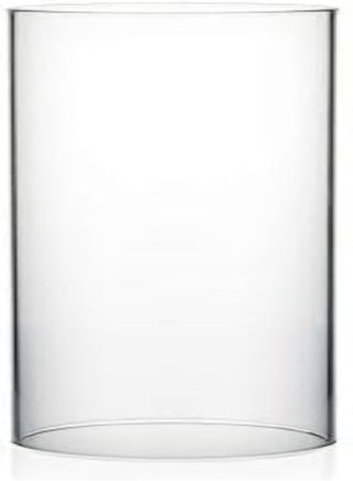 AKDC Candle Holder Sleeve, Wide 4", Height 12", Clear Glass Cylinder 1 Piece