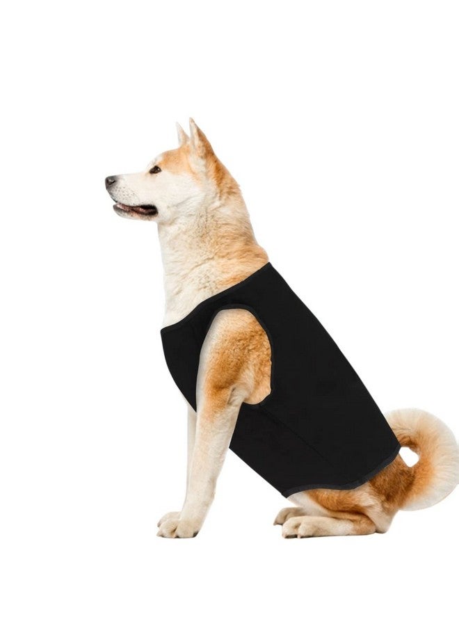 Western Era Soft Cotton Dog T-Shirt | Comfortable & Breathable Dog Clothing | Sleeveless Vest Puppy Outfit | Pet Tank Top Fashion Apparel (Black) (Xlarge) (26 Inches) - Image 1