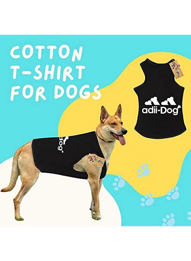 Western Era Soft Cotton Dog T-Shirt | Comfortable & Breathable Dog Clothing | Sleeveless Vest Puppy Outfit | Pet Tank Top Fashion Apparel (Black) (Xlarge) (26 Inches) - Image 3