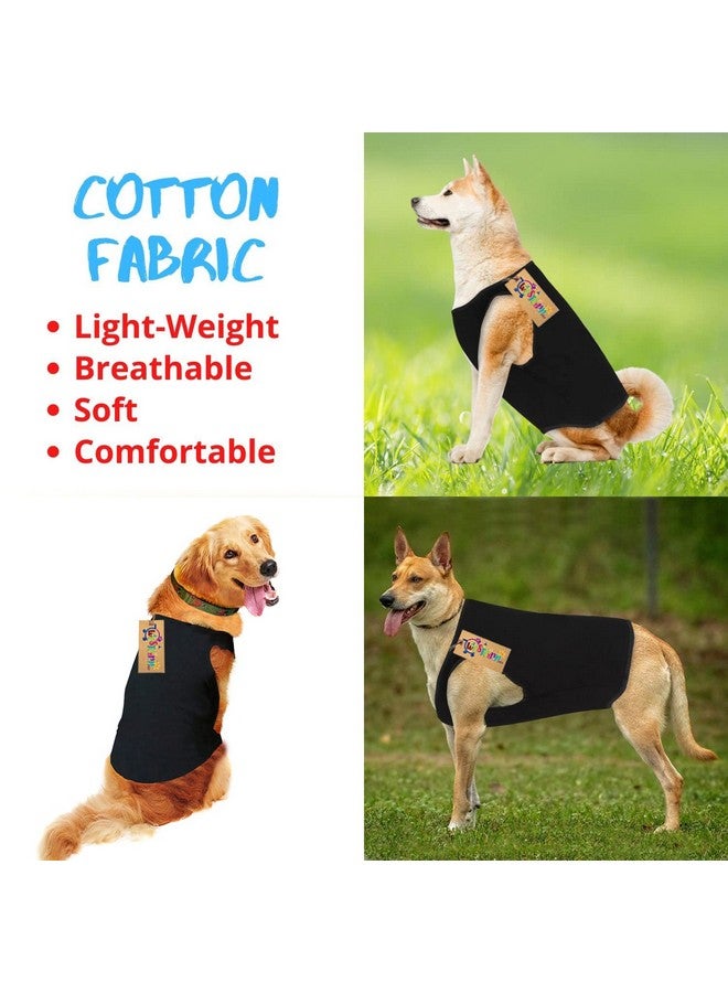 Western Era Soft Cotton Dog T-Shirt | Comfortable & Breathable Dog Clothing | Sleeveless Vest Puppy Outfit | Pet Tank Top Fashion Apparel (Black) (Xlarge) (26 Inches) - Image 4