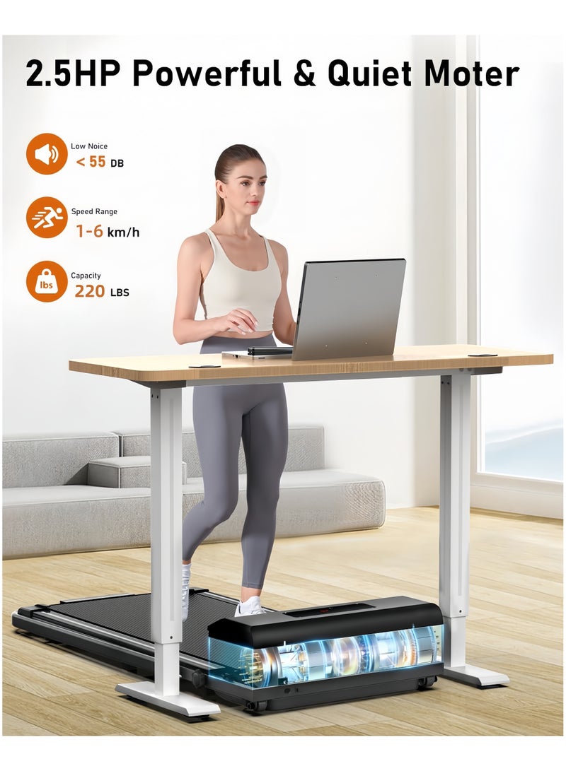 OHAHO Treadmill Walking Pad Under Desk Foldable Treadmill Walking Pad with Handle Bar Portable Folding Treadmills for Home/Office 220 Lbs Capacity Quiet Desk Treadmill with Remote Control LED Display - Image 5