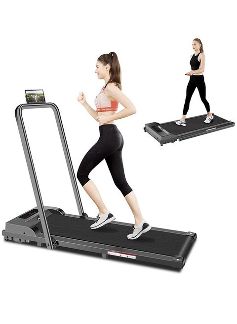 Treadmill Walking Pad Under Desk Foldable Treadmill Walking Pad with Handle Bar Portable Folding Treadmills for Home/Office 300 Lbs Capacity Quiet Desk Treadmill with Remote Control LED Display
