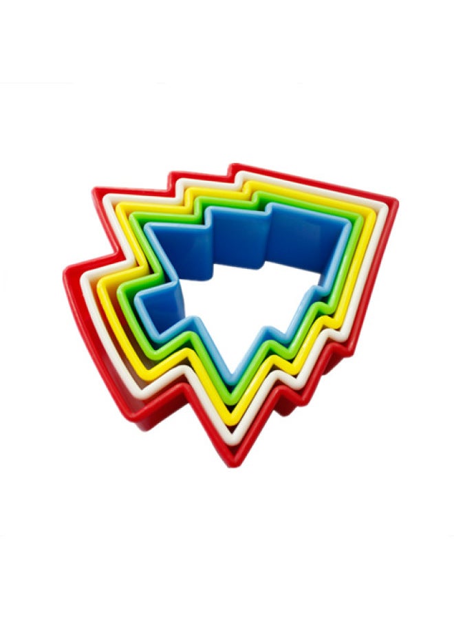 Color Plastic Biscuit Compression Mold Fondant Cake Fruit Cutting Mold Clay Diy Hand Cutting Mold 5 Pieces Set-Specifications:Star Color 5-piece Fruit Cut - Image 5