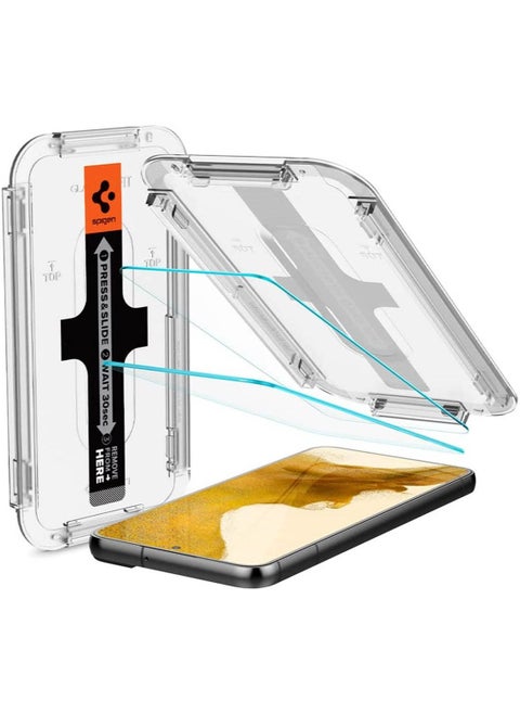 Glastr Align Master Screen Protector with Easy Install Tray for Samsung Galaxy S22 - 2 Pack