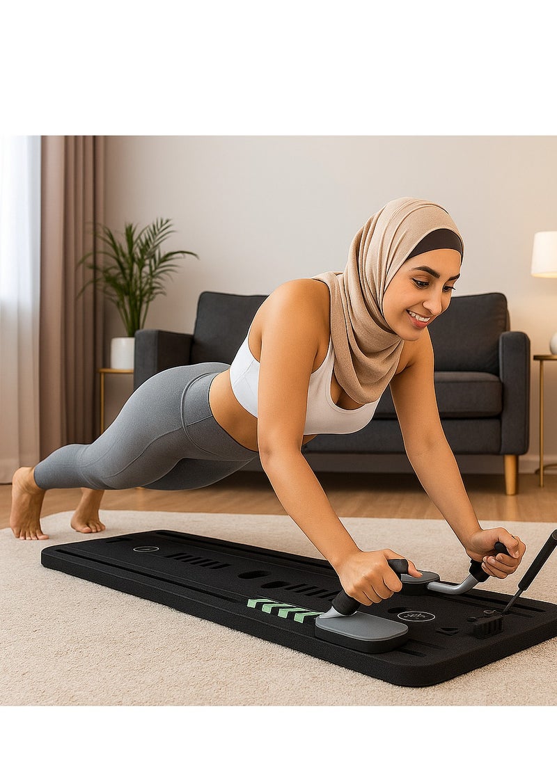 واي آند دي (أسود) لوح بيلاتيس - مجموعة بيلاتيس ريفورمر لوح بيلاتيس ريفورمر قابل للطي متعدد الأغراض للاستخدام المنزلي، لوح بيلاتيس منزلق 5 في 1 لوح بيلاتيس ريفورمر منزلق متعدد الوظائف مزود بمؤقت جهاز تدريب عضلات البطن لوح تمارين لوح بطن متعدد الوظائف، جهاز تدريب عضلات البطن، جهاز تدريب عضلات البطن، لوح البطن، لوح التمارين، معدات تمارين البطن، معدات تمارين البطن - Image 5