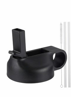 Excefore Lid Suitable For Hydro Flask,Straw Cap Wide-Mouth Water Bottle 18 32 40 Ounces (About 1.18 Liters) Wide Mouth, Straw Top Cap Replacement Cap (With 2 Straws And 1 Brush)  - Image 1