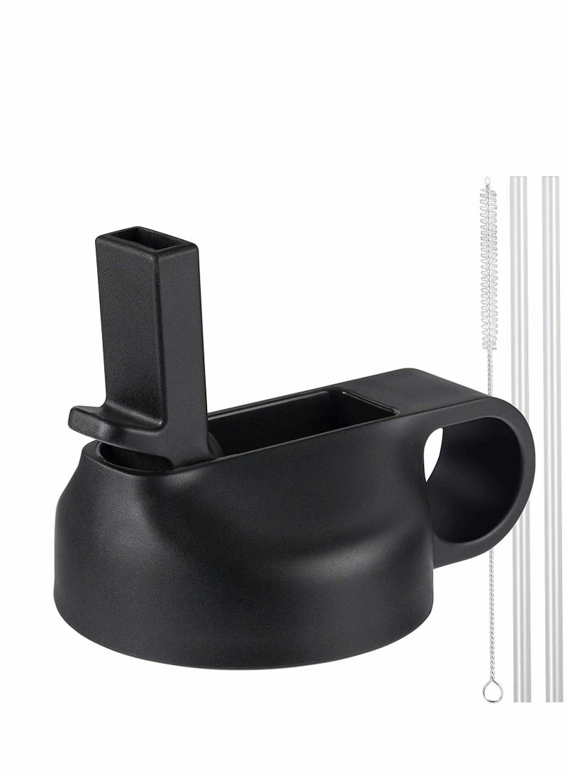 Excefore - Lid Suitable For Hydro Flask,Straw Cap Wide-Mouth Water Bottle 18 32 40 Ounces (About 1.18 Liters) Wide Mouth, Straw Top Cap Replacement Cap (With 2 Straws And 1 Brush) - Image 1