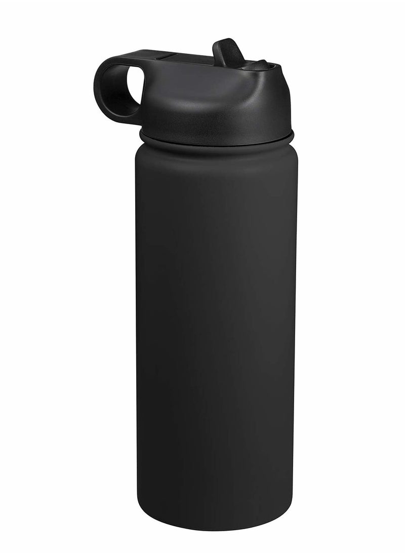 Excefore - Lid Suitable For Hydro Flask,Straw Cap Wide-Mouth Water Bottle 18 32 40 Ounces (About 1.18 Liters) Wide Mouth, Straw Top Cap Replacement Cap (With 2 Straws And 1 Brush) - Image 1