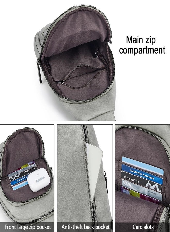 CLUCI Crossbody Bags for Women Men,Leather Sling Bag Cross Body Backpack for Woman Gifts for Women Birthday Unique - Image 3