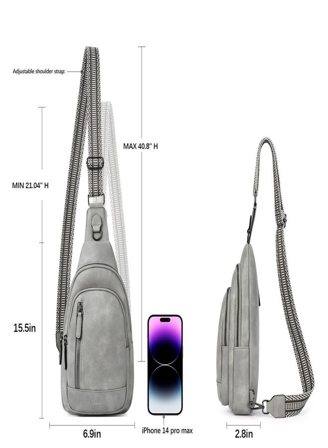 CLUCI Crossbody Bags for Women Men,Leather Sling Bag Cross Body Backpack for Woman Gifts for Women Birthday Unique - Image 2
