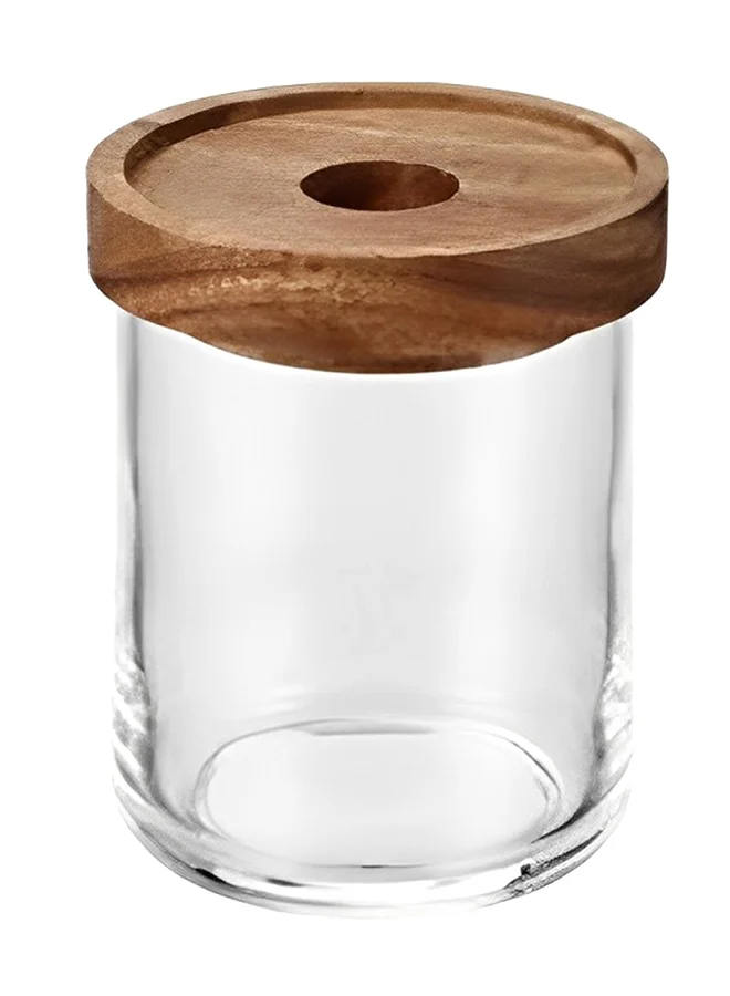 Felli Acadia Lid Food Storage jar Container Clear and Brown 520 ml NB36 406W-W10