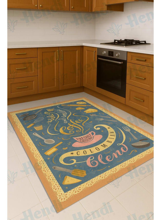 Hendi Mandala Anti-Slip Printed Kitchen Floor Rug, Soft Velvet Face, Multiple Sizes Availbale For Ultimate Comfort and Style - Image 1