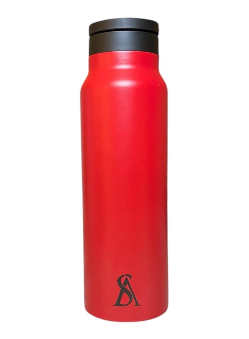 Insulated Water Bottle For Any Phone With Magnetic Phone Mount - Magsafe Compatible - Stainless Steel With Tripod Phone Holder - Hot 12H, Cold 24H, 360° Rotate - Red 710Ml - Image 3