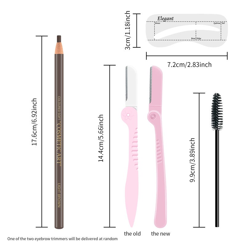 Ownest 6 Pcs Pull Cord Peel-off Eyebrow Pencil Tattoo Makeup and Microblading Supplies Set for Marking, Filling and Outlining, Waterproof and Durable Permanent Eyebrow Liner-Light Brown - Image 2