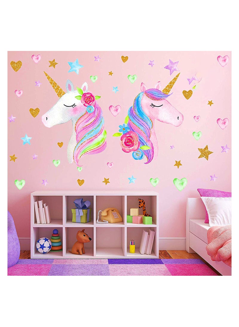 Zikra Unicorn Wall Decals Stickers for Girls Room Large Size Unicorn Wall Stickers Decors for Gilrs Kids Bedroom Birthday Party for Nursery - Image 4