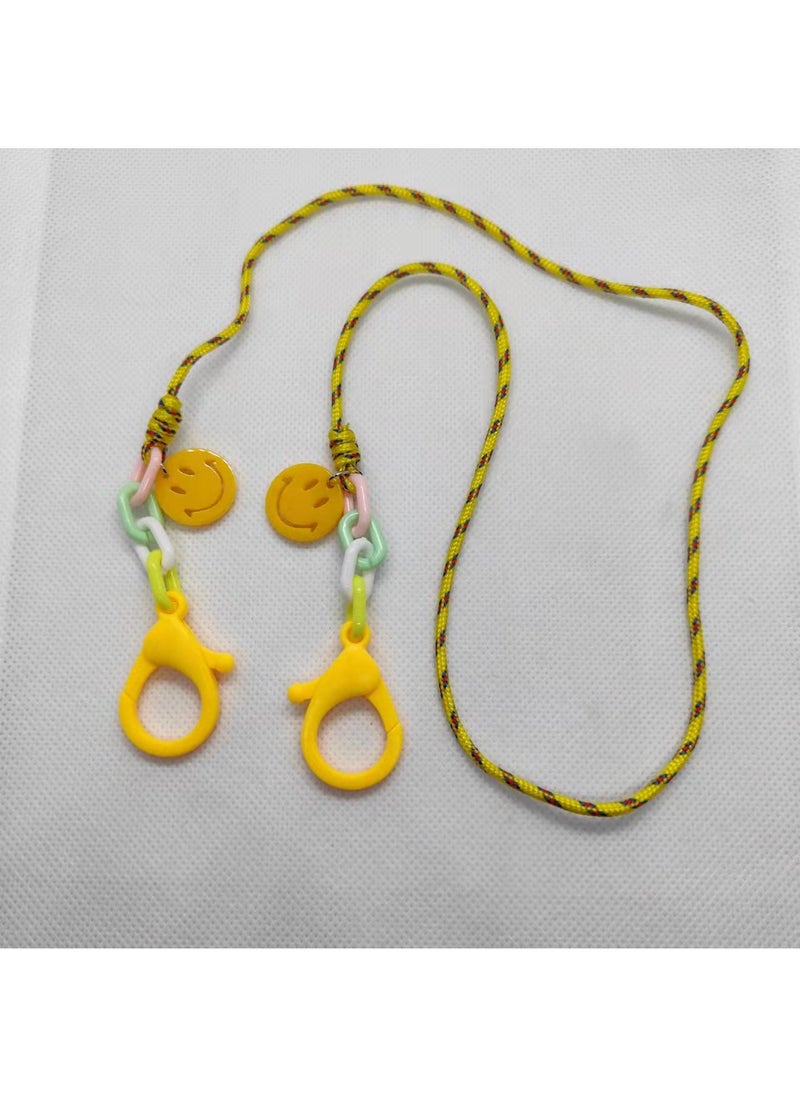 Kids Korean-Style Mask Lanyard Necklace Yellow 70cm