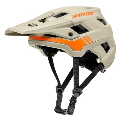 BATFOX Bike Helmet,Mountain Bike Helmet Helmets for Men Women Adults Youth (Khaki, M(54-57CM)) - Image 1