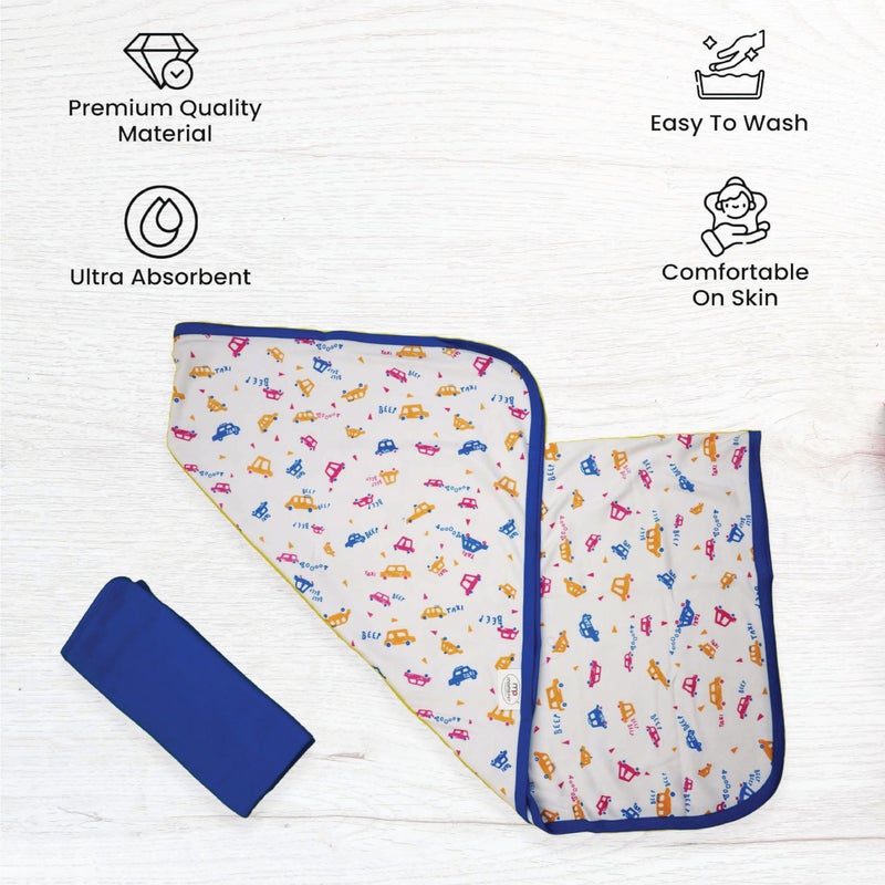 aRIC Super Ultra Soft 100% Cotton Baby Swaddle Cloth | Pure Cotton Sheets Baby Wrap Set for New Born Babies | 1 Printed Wrapping with 1 Solid Sheet (Set of 2 Sheets) - Image 4