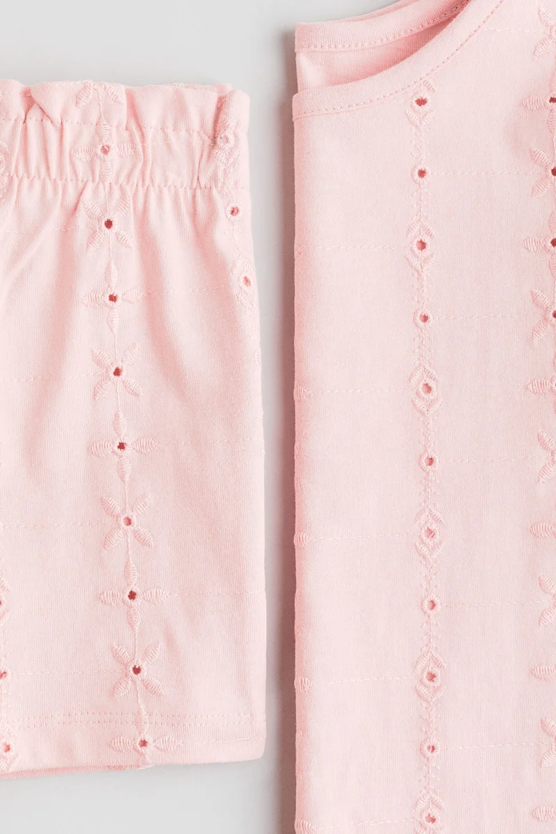 H&M 2-piece broderie anglaise set