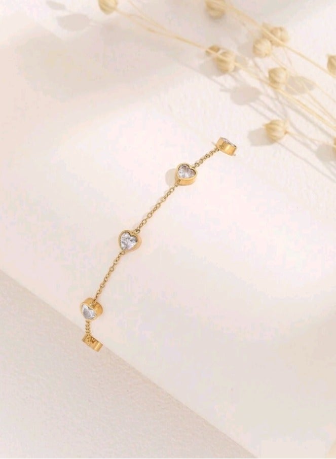 Jewelry For Life Trendy Stainless Steel Gold Plated Anklet For Women - Image 4