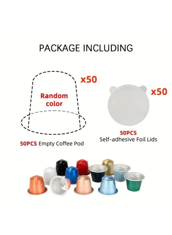 50 قطعة من كبسولات القهوة أحادية الاستخدام وأغطية رقائق معدنية محكمة متوافقة مع ماكينات القهوة OriginalLine - Image 1