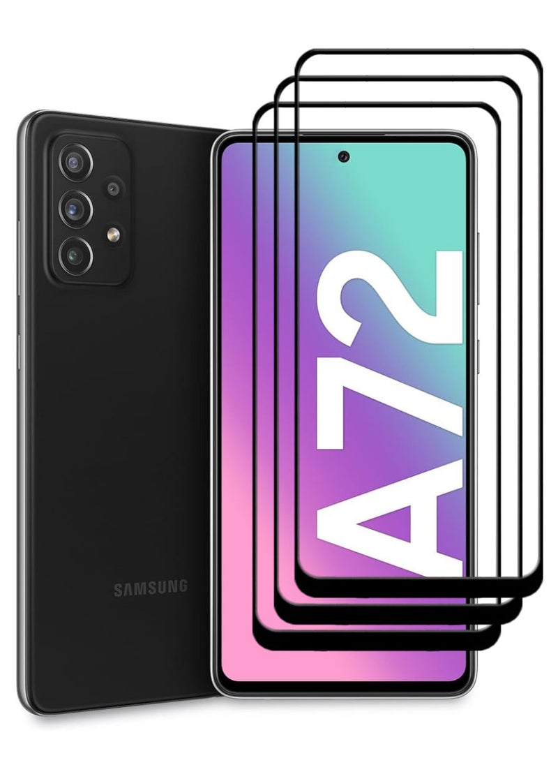 ACLIX 3 Pieces Antistatic ESD Dustproof Premium Quality High Definition Tempered Glass Screen Protector Designed For Samsung Galaxy A72 - Image 1