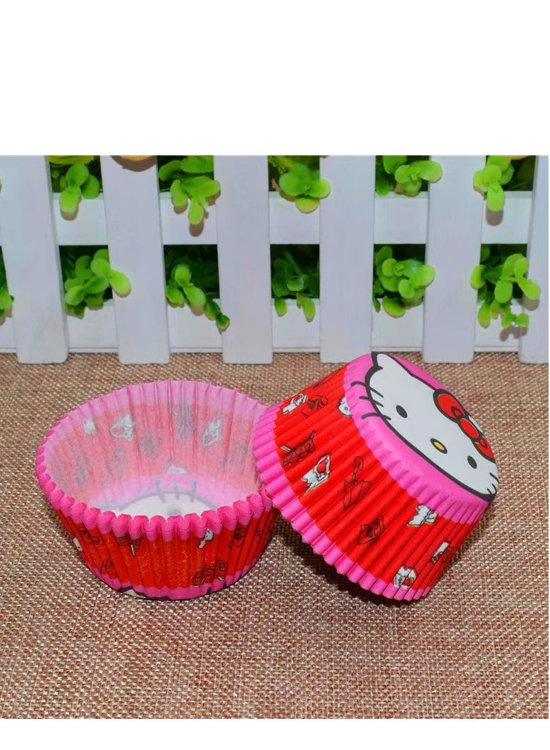 100Pcs/set  Cupcake Baking Paper Cases Cake Box,Disposable Muffins Baking Cupcake Mould 6.8x5x3cm