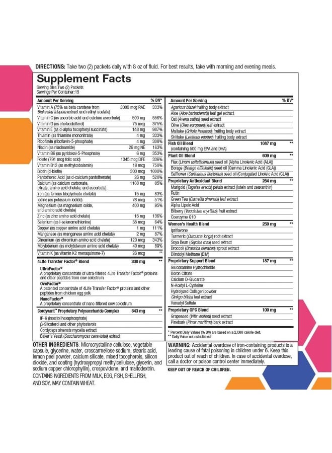 4life RiteStart Women Daily Nutritional Pack - Image 2