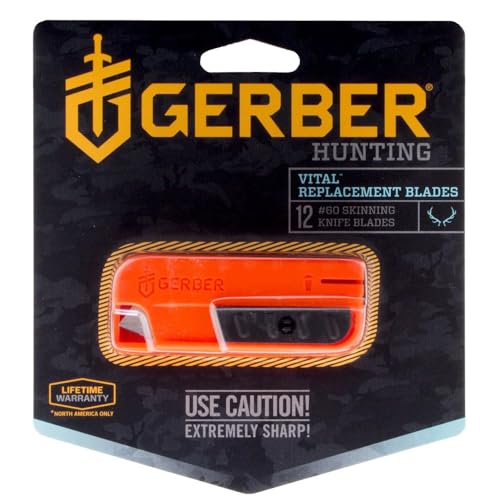 Gerber سكين صيد قابلة للطي من جيربر جير 2.8" مع شفرات استبدال وحاوية للتخلص، شفرات حادة لتجهيز الميدان وتقشير الجلد، 12 حزمة - Image 5