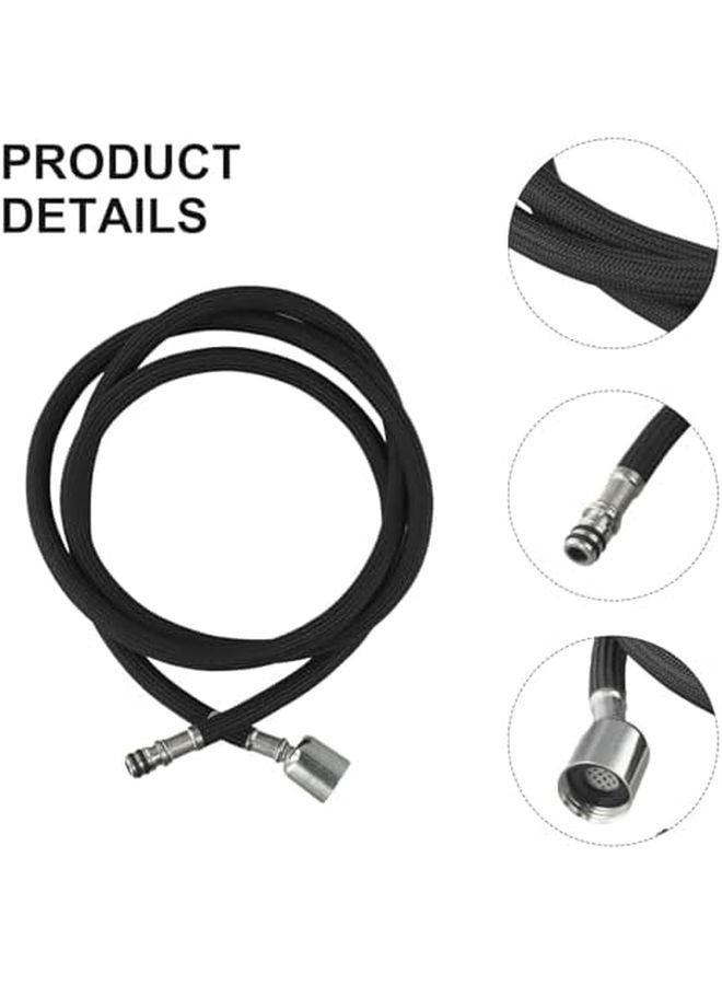 Kitchen Sink Faucet Pull Down Spray Hose Replacement G1 2 Straight External Thread Black - Image 5