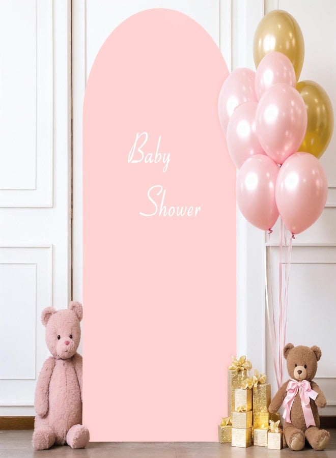 PARTISKY Wedding Ceremony Birthday Party Baby Shower Banquet Decoration 6ft Dusty Rose Arch Spandex 2-Sided Round Chiara Arch Backdrop - Image 4