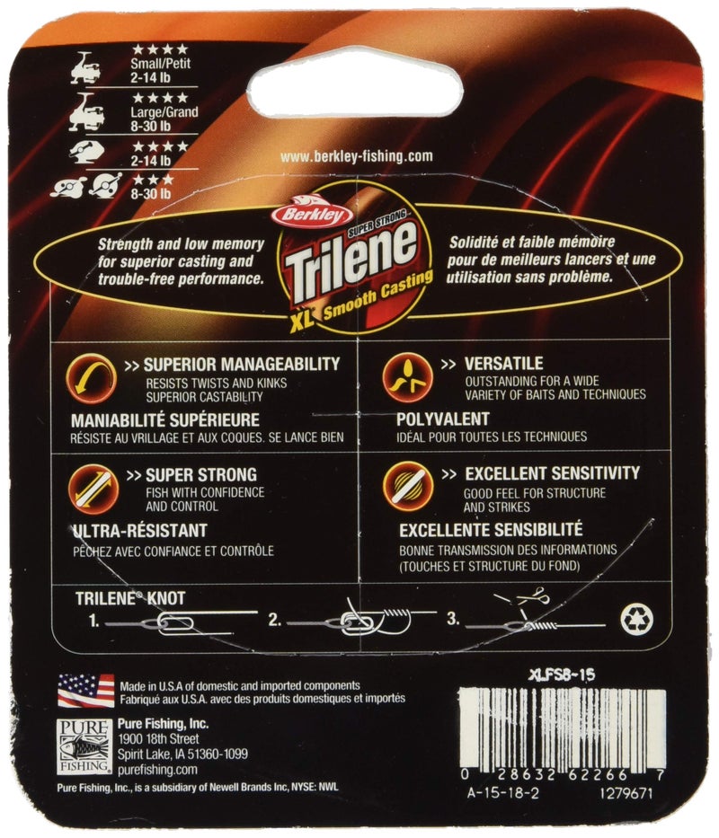 Berkley Trilene® XL®, Clear, 12lb | 5.4kg, 1000yd | 914m Monofilament Fishing Line, Suitable for Freshwater Environments - Image 2