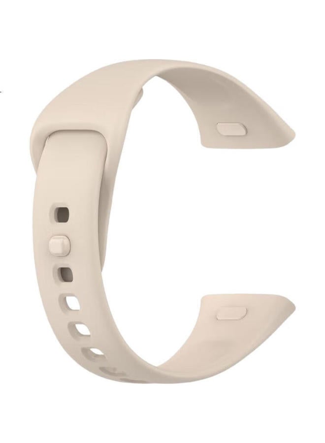 KMaxAI Compatible Silicone Watch Band For Xiaomi Redmi Watch 3, Xiaomi Redmi Smart Sports Watch Strap, Dopamine Fresh Replacement Wristband, Ivory White - Image 3